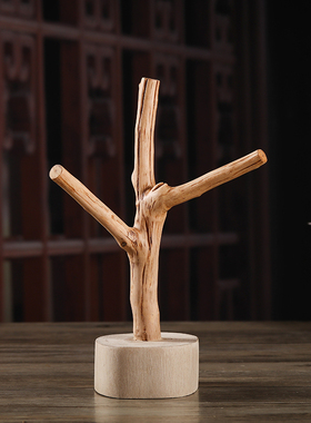 新品泰国芒果木雕创意实木树枝杯架首饰架桌N面收纳架东南亚家居