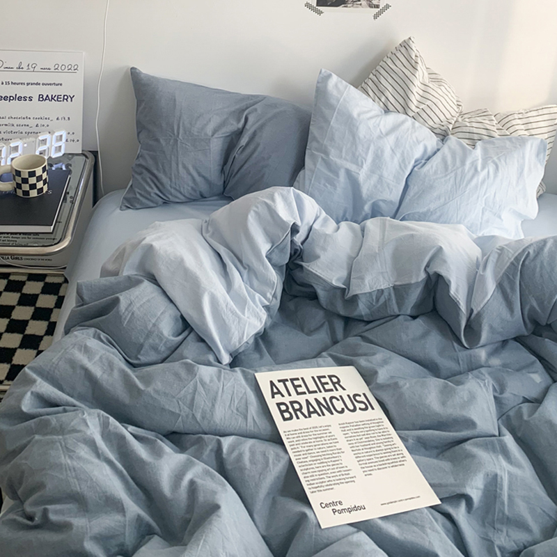 极速水洗棉床单四件套春双人被单被套枕套2件套学生W宿舍单人床三