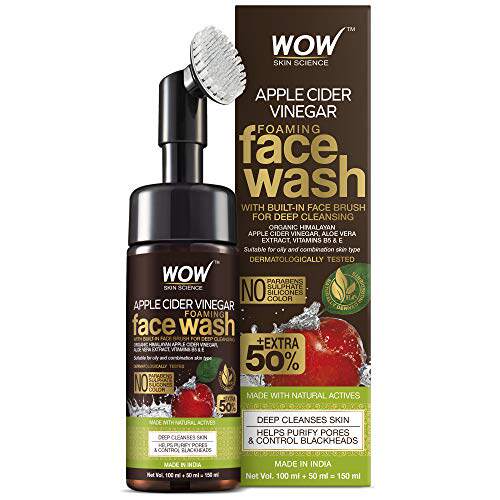 新品WOW Apple Cider Vineguar Exfoliating Face Wash  Soft  Fo