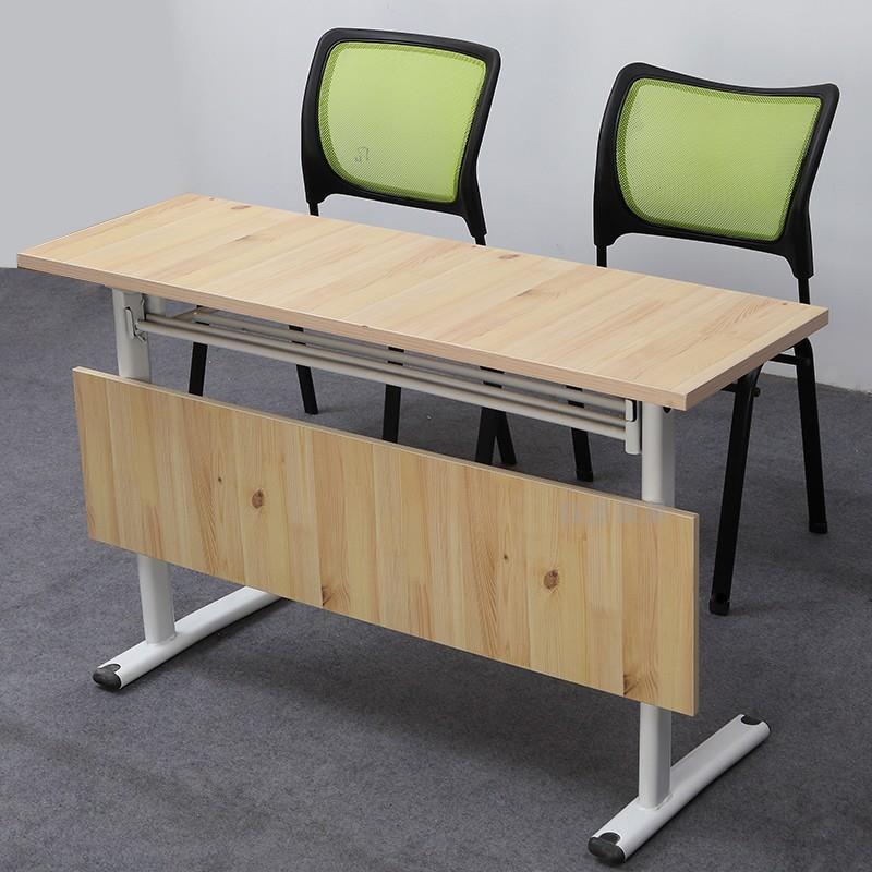 极速钢架a桌摺叠会议桌椅组合简易小型1.2米双人培训桌拼接移动长