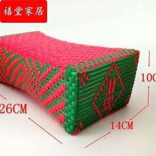 极速电线女塑料成人凉嫁娶手工z婚庆枕头潮汕单人红用品藤枕头枕