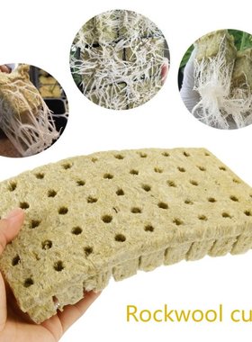 极速50pcs RockWool Plqant Starter Grow Plug Cubes Base Pract