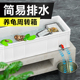 新品 周转箱养龟水族箱乌龟专用饲养缸大J型生态沼泽过滤箱鱼龟混