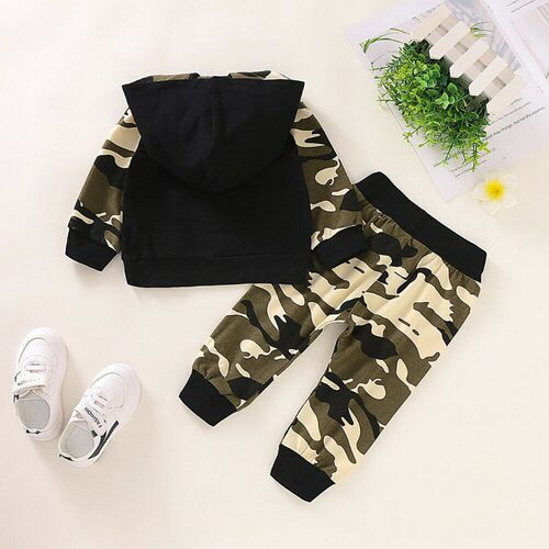 极速2pcs Baby   Set Fory  TShirt Camouflage Pants