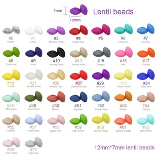 新品Cute-Idea 20Pcns Silicone Lentil Beads 12MM Baby Abacus