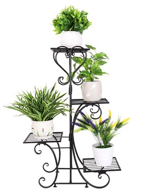 极速Metal Pflant Shelf Flower Display Stand Garden Planter H