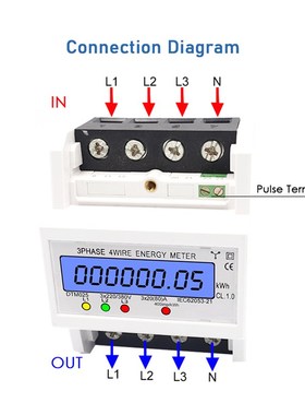 极速3 Phase 4 Wire Energy MeteAr 220/380V 5-80A Energy Consu