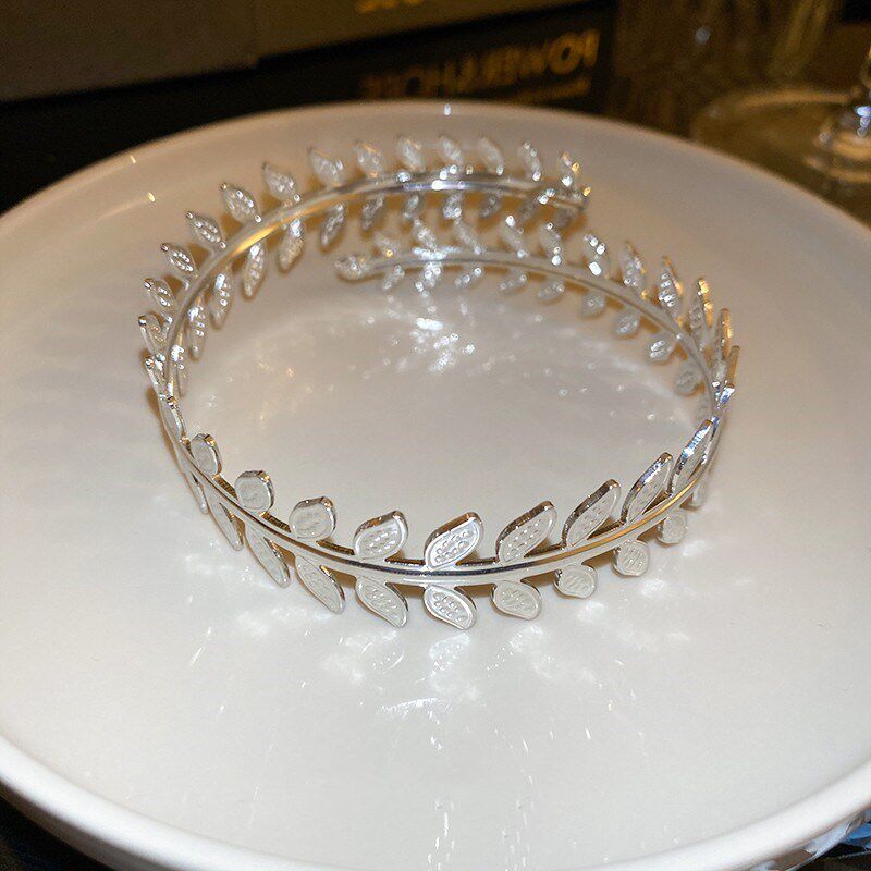 极速银色臂链大臂环金属臂钏女手臂饰品胳膊装饰臂镯配.饰手镯手