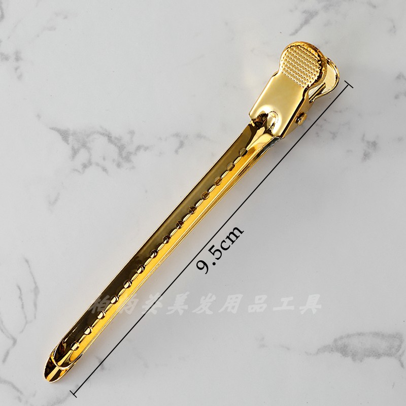 新品美发鸭e嘴夹 手推波纹夹子烫染发造型分区夹不锈钢 定位夹鳄