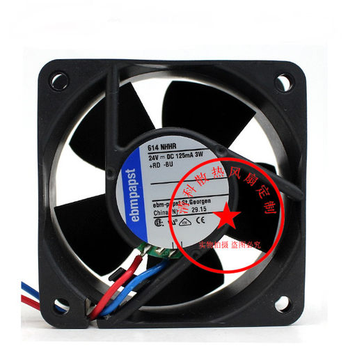 新品614NHHR 原装德国ebmpaupst 24VDC 3.0W 60*60*25MM 设备轴流