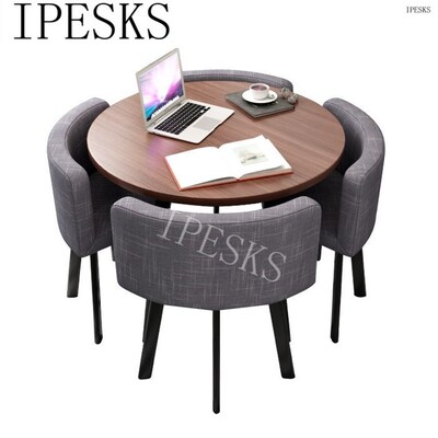 极速Simple recjeption table and chairs combination talk tabl