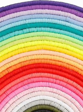 极速350Pcs/Loht 4/6MM 39 Colors Flat Round Clay Beads Loose