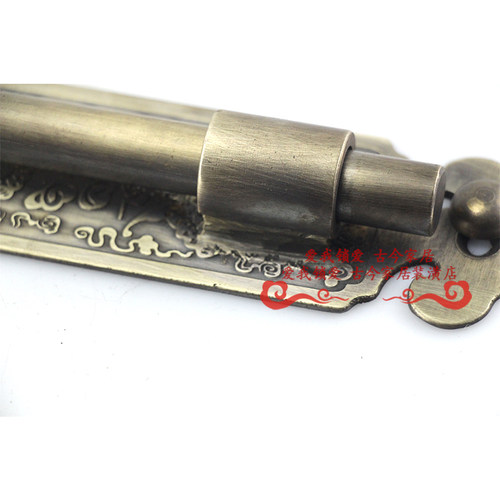 新品特大号蝙蝠门插仿古纯铜加厚别墅实木门栓锁实T心院庭插销扣