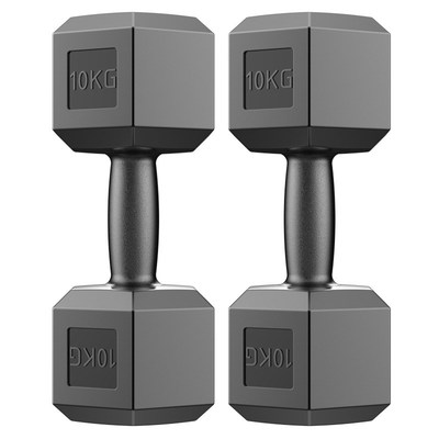极速Hexagonal Gkreen Dumbbell Black Home Gym Fitness Equipme