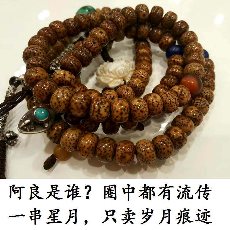 极速海南毛感高密星月菩提子原籽108颗正月干R磨桶珠佛珠手串项链