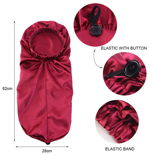 极速Long Satin Bonnet Sleep Cap FoEr Long Hair Satin Bonnet