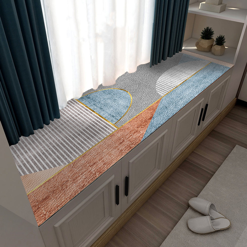 网红窗台垫飘窗垫轻奢风硅藻泥阳台垫子四季通用可自由裁剪