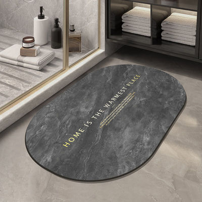 轻奢卫浴防滑地垫大理石纹橡胶垫家用门口吸水浴室门垫硅藻泥地毯