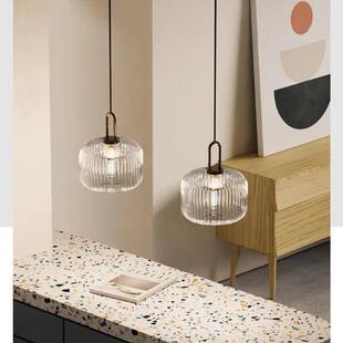 后现代简约火锅店餐厅灯创意个性吧台饭桌轻奢极简玻璃单头小吊灯