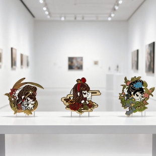 原创红楼梦主题海棠诗社系列盲盒周边-磁吸徽章带扣件 小众轻奢风