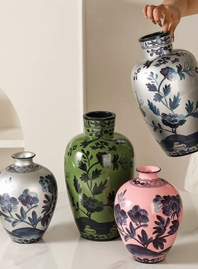 陶禧儿Uolike“意式东方”古董花瓶系列手绘“繁花旺宅”陶瓷摆件