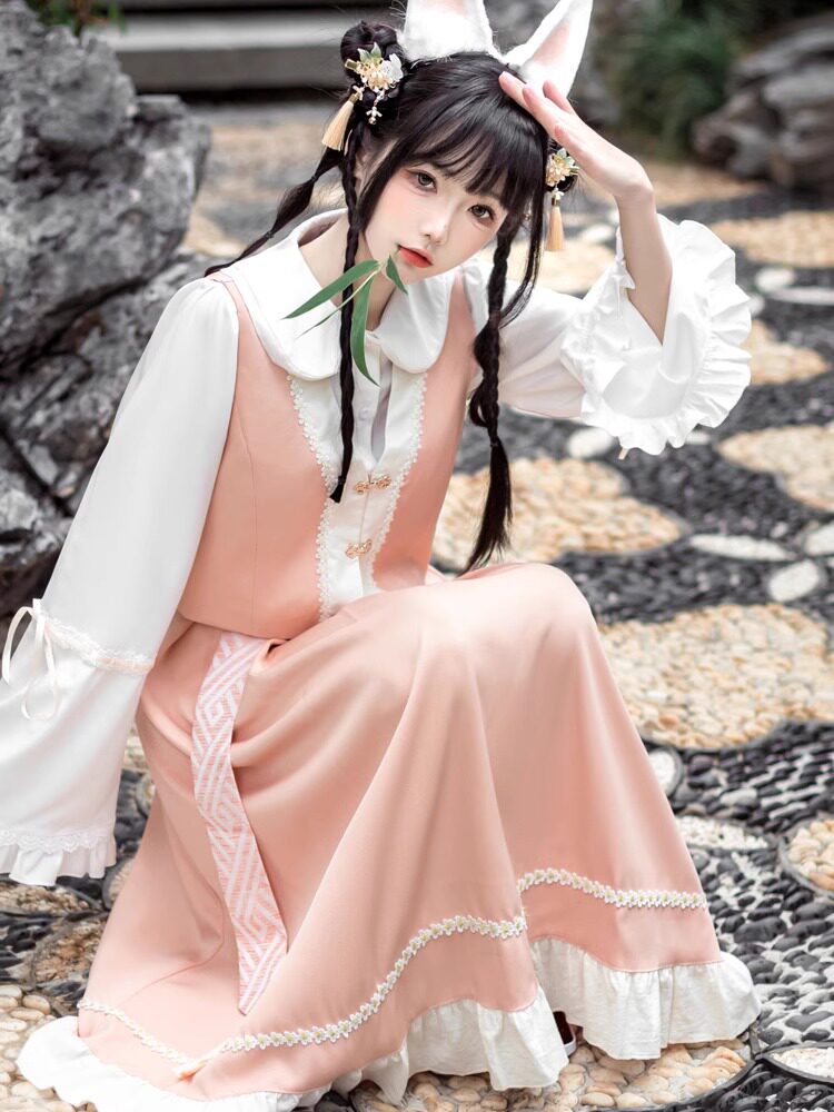 十字银河椿茶书院jk制服正版原创江南烟雨ins超仙学生森系仙女裙