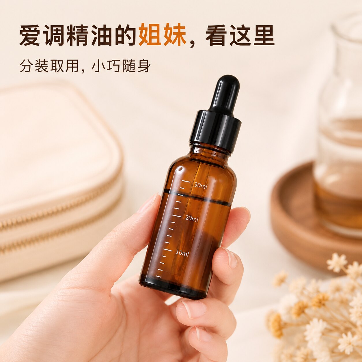 精油滴管分装瓶便携玻璃小空瓶避光精油调配瓶旅行家用备用瓶装款