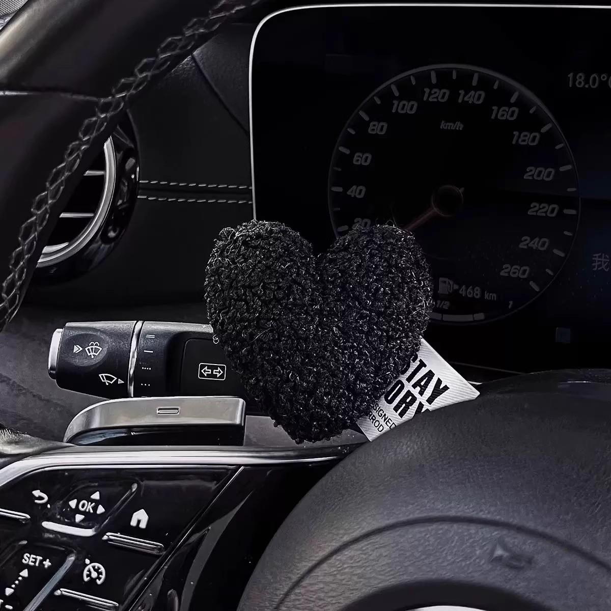 毛绒爱心怀挡装饰中控屏幕方向盘档把雨刮器转向灯汽车内装饰摆件