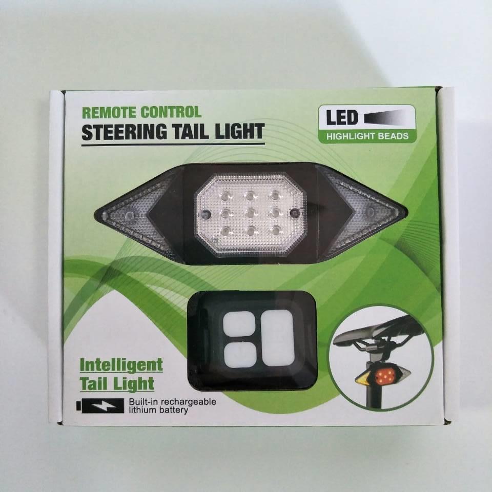 USB充电自行车尾灯转向灯无线遥控单车尾灯前灯山地车转向骑行