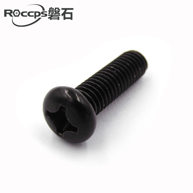 PM发黑盘头圆头十字螺丝钉机牙螺钉M3M4M5M6*3x4x5x6x8x10x12x-50