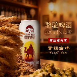 骆驼啤酒厂 麦汁浓度10°P精酿白啤艾尔工艺青稞啤酒500ml*6听装