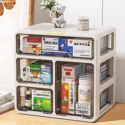 德国药箱家庭装抽屉式大号药品盒家用大容量药盒常用药多层收纳柜