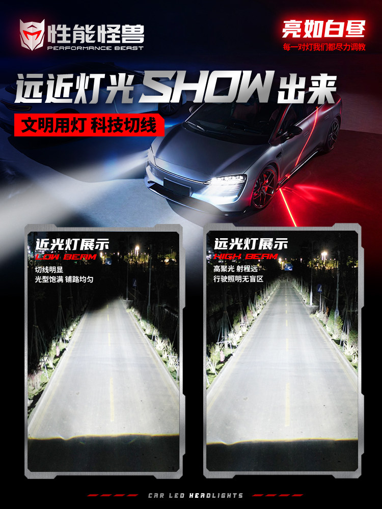 MG LED 대형 전구 MG6 RUITENG GS RUIXING GT 원거리 및 근거리 빔 MG3|ZS|HS 수정 MG5 헤드라이트에 적합