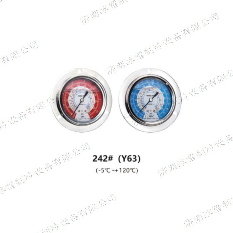 鸿森充油真空压力表,242#(Y63),-5°C+120°C,法兰安装