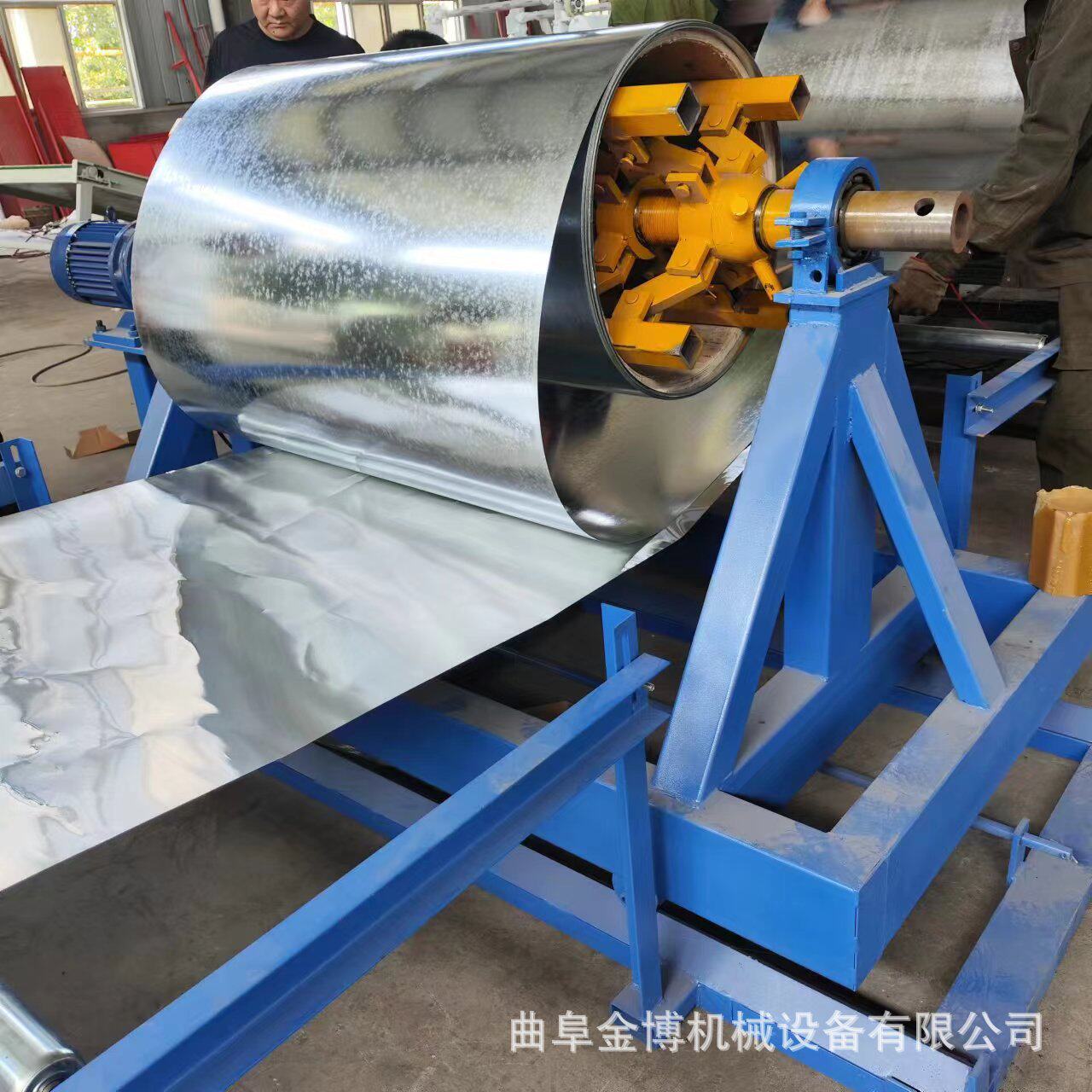 TPI防水膜镀锌钢卷覆膜机 卷对卷涂胶加热复合机 不锈钢板覆膜机