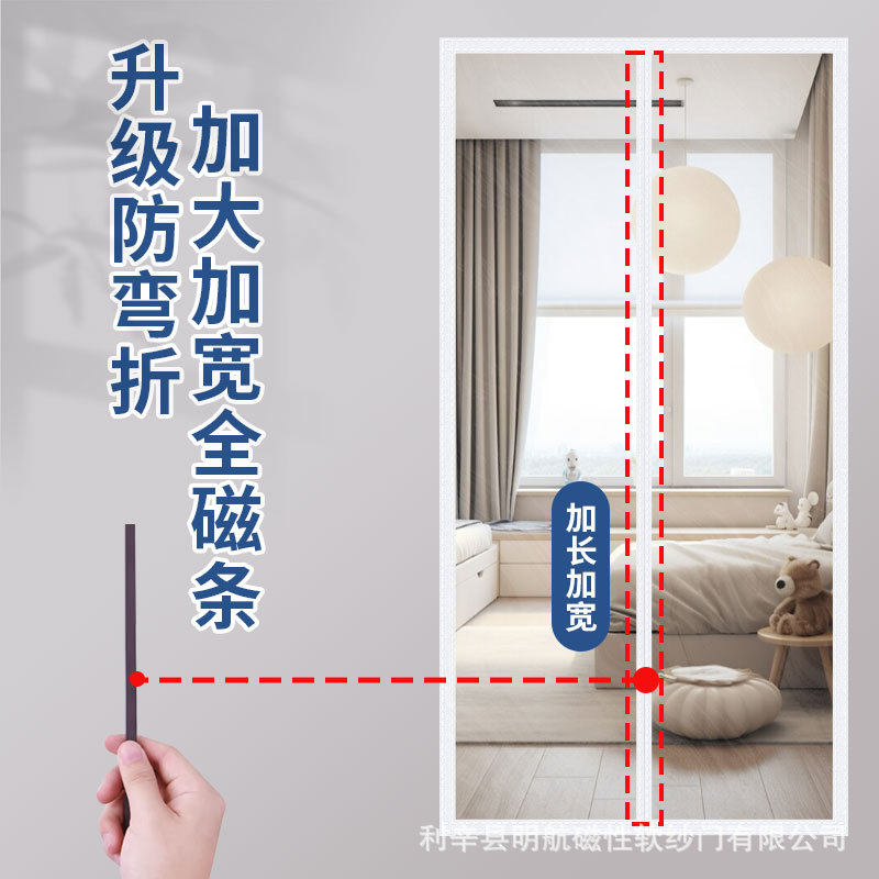 防风透明厨房隔油烟磁性空调门帘免打孔防风批发家用卧室门帘