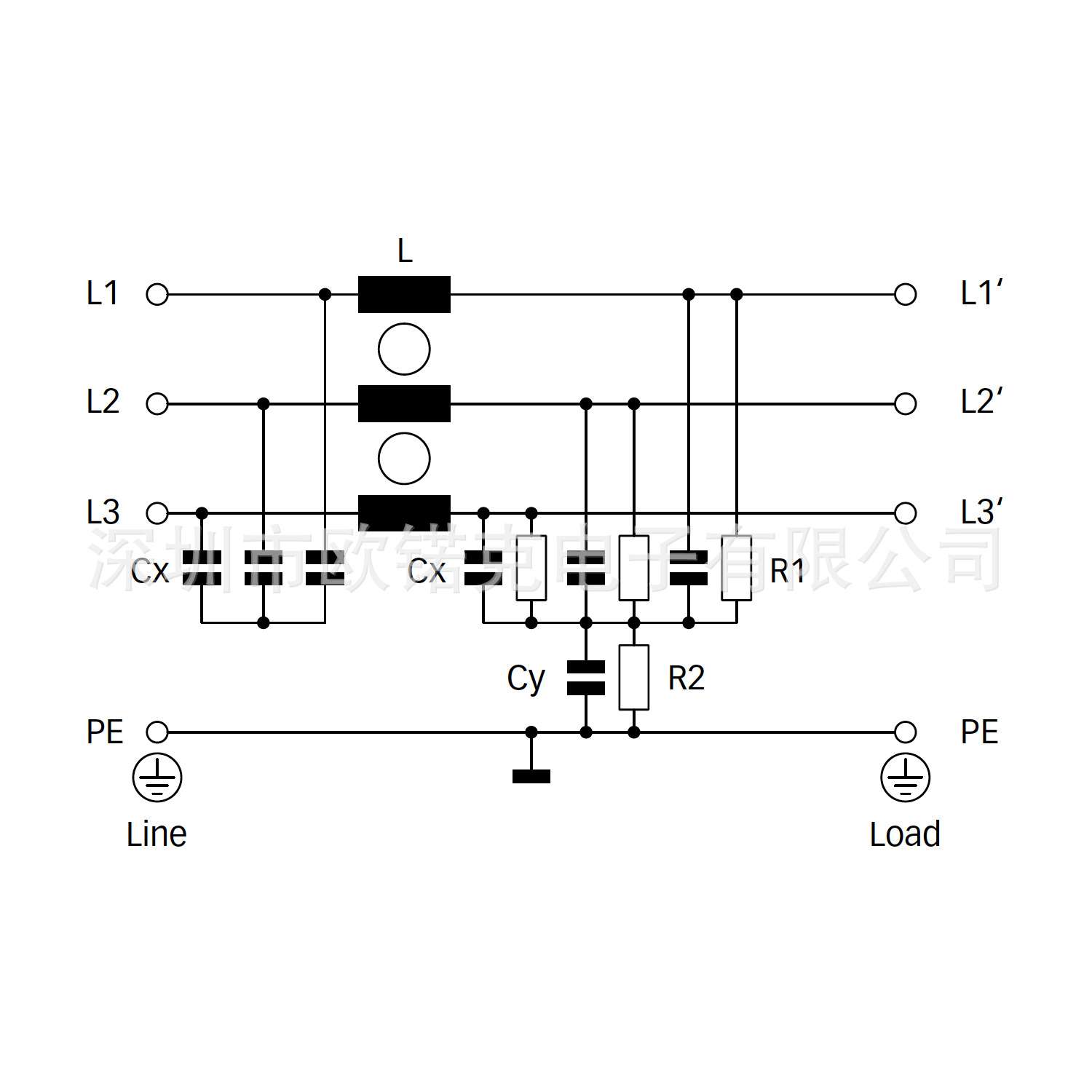 SCHAFFNER夏弗纳810216-SF紧凑型 EMC/RFI 滤波器FN3270H-800-99