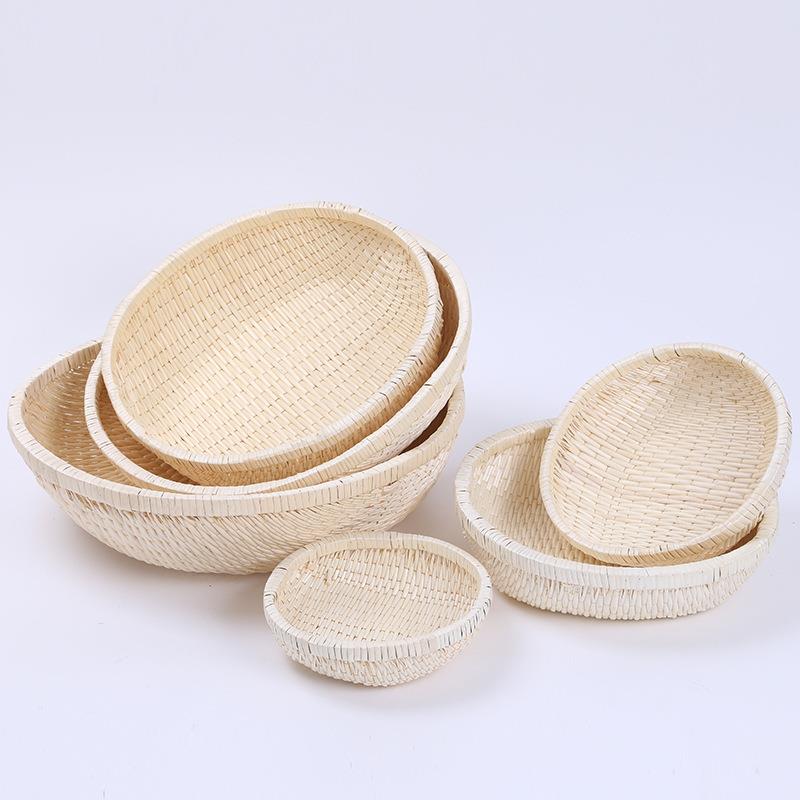 A5L手工柳编收纳筐馒头筐饼筐水果笸箩针线笸箩展示筐簸箩藤编家