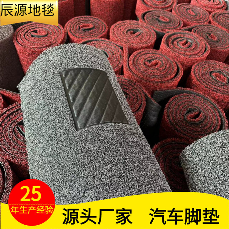 厂家走量款4S店通用丝圈脚垫pvc塑胶喷丝垫防滑汽车脚垫地毯卷材