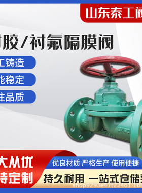 隔膜阀G41F46-16 衬氟隔膜阀 铸钢 不锈钢 铸钢 衬胶隔膜阀