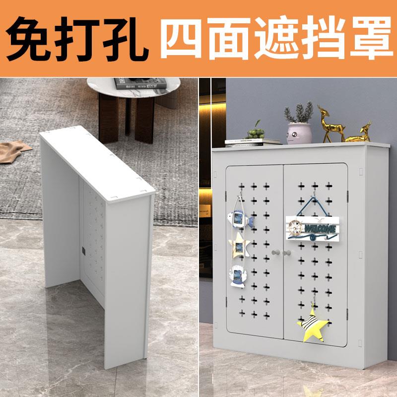地暖分水器遮挡罩卫生间暖气片遮挡洞洞板可挂物免打孔装饰遮挡柜
