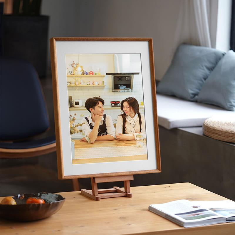 打印婚纱照装裱放大挂墙相框冲印24寸实木客厅情侣相框定制三连框