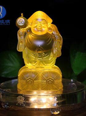 大黑天财神琉璃佛像摆件居家客厅佛堂家用桌面摆放观音护法佛具
