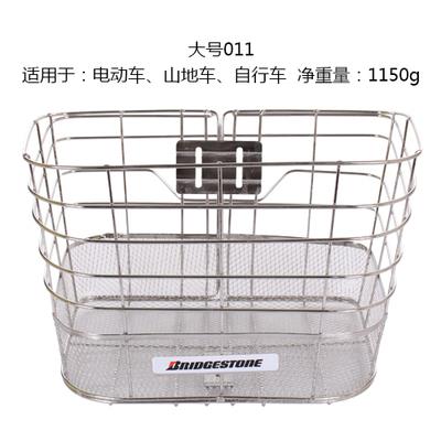 不锈钢车筐大号篓防雨防锈车前筐后框车篮加粗单车电动自行车包邮