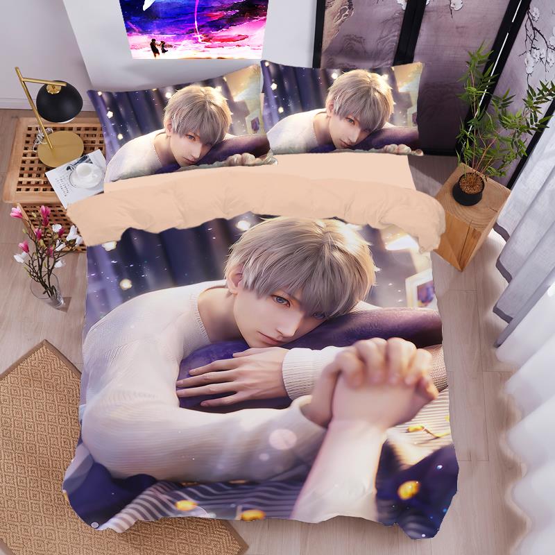 来图定制恋与深空四件套祁煜沈星回黎深三件套学生宿舍单被罩动漫