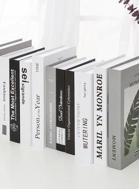 北欧现代假书仿真书装饰品摆件样板间客厅书房摆设拍摄道具书模型