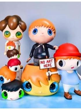 国产大眼仔1234代初代花盆摆件雕塑潮玩潮流卡通儿童