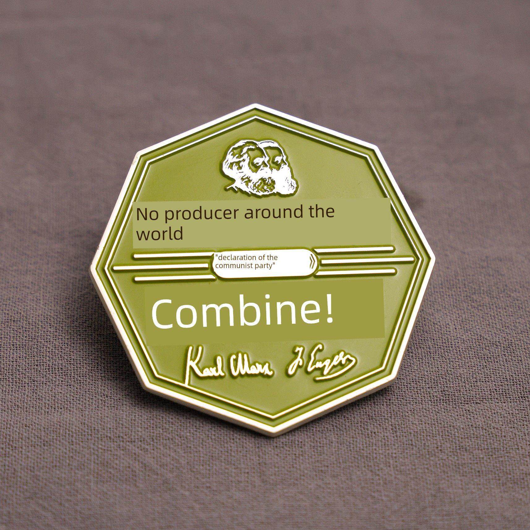 全世界无产者名言金属徽章 6*6cm胸针书包装饰品小众文艺编译文创,节庆用品/礼品,文化创意邮册/出版物/徽章,淘宝优惠券,粉丝福利购,淘宝优惠卷