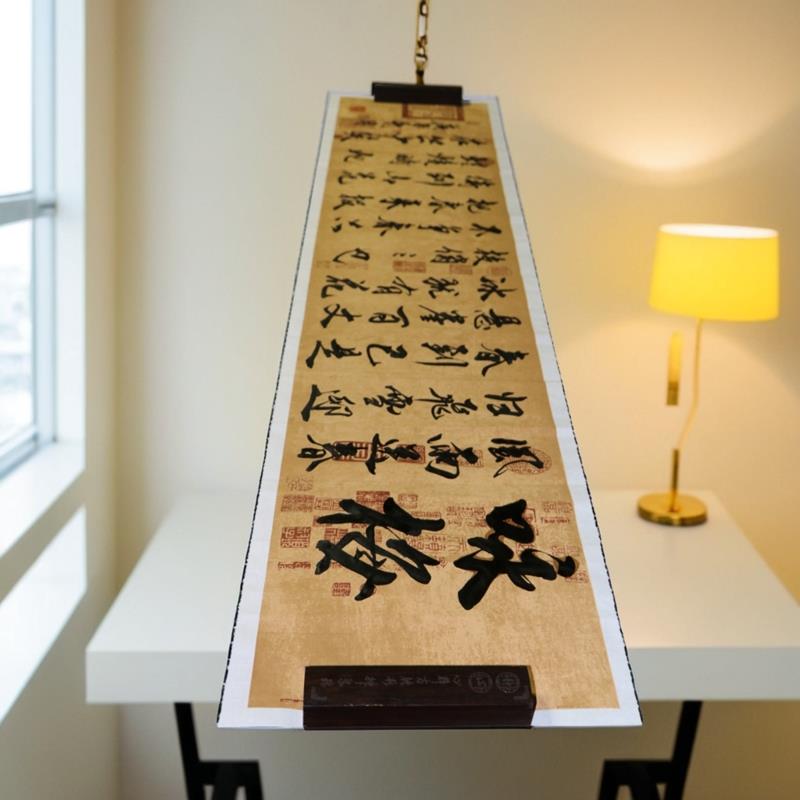 手写书法字画大小定制装裱餐激励摆件大气卧室毛笔字挂画励志装饰