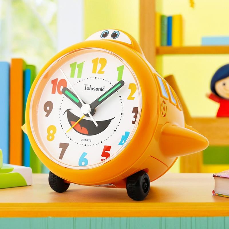 天王星闹钟卡通可爱小学生儿童专用钟表静音床头卧室女男孩多功能